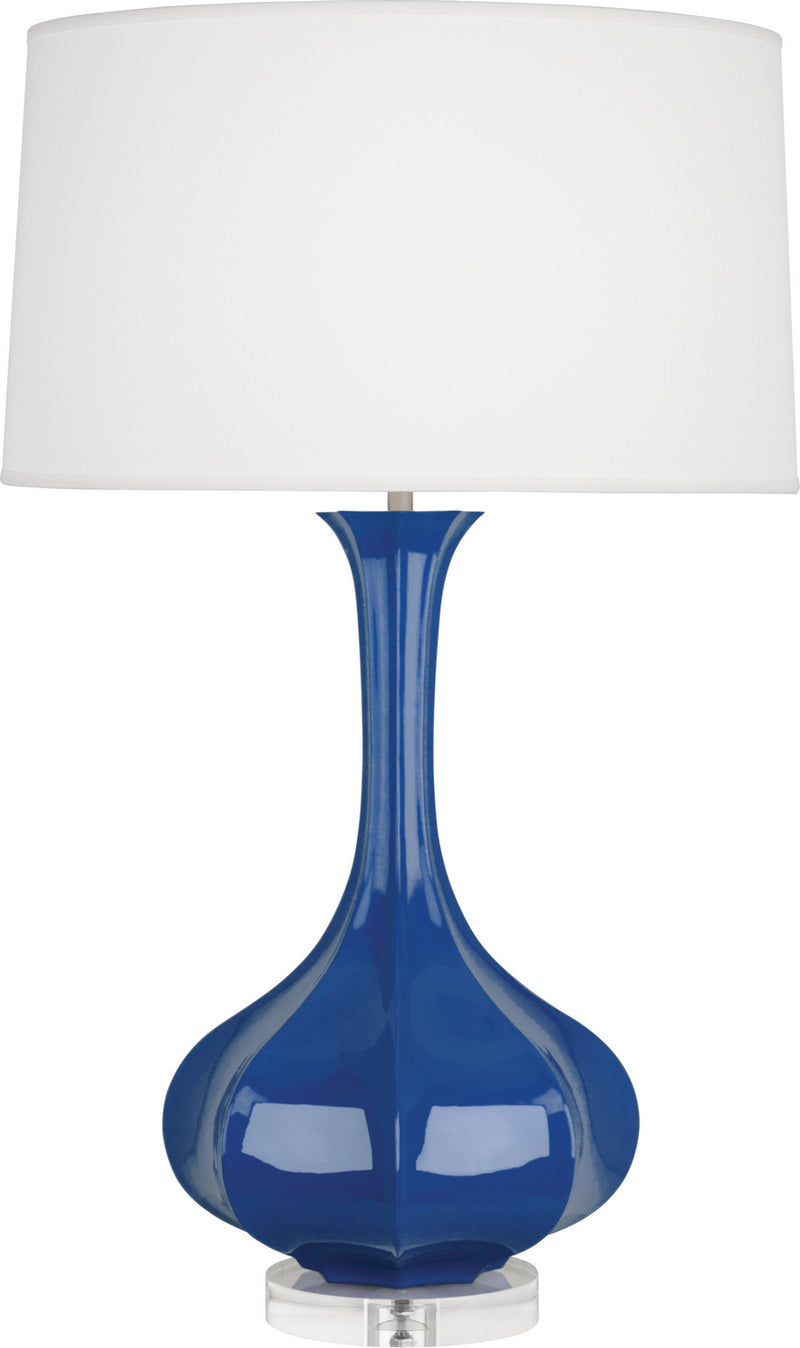 Robert Abbey (MR996) Pike Table Lamp with Pearl Dupoini Fabric Shade