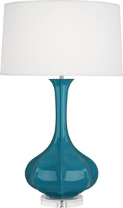 Robert Abbey (PC996) Pike Table Lamp with Pearl Dupoini Fabric Shade