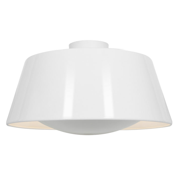SoHo Reflective Illumination Flush Mount in Glossy White Finish