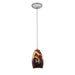 Champagne 1-Light Pendant in Brushed Steel Finish