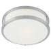 Conga Dimmable LED Flush Mount in Brushed Steel Finish