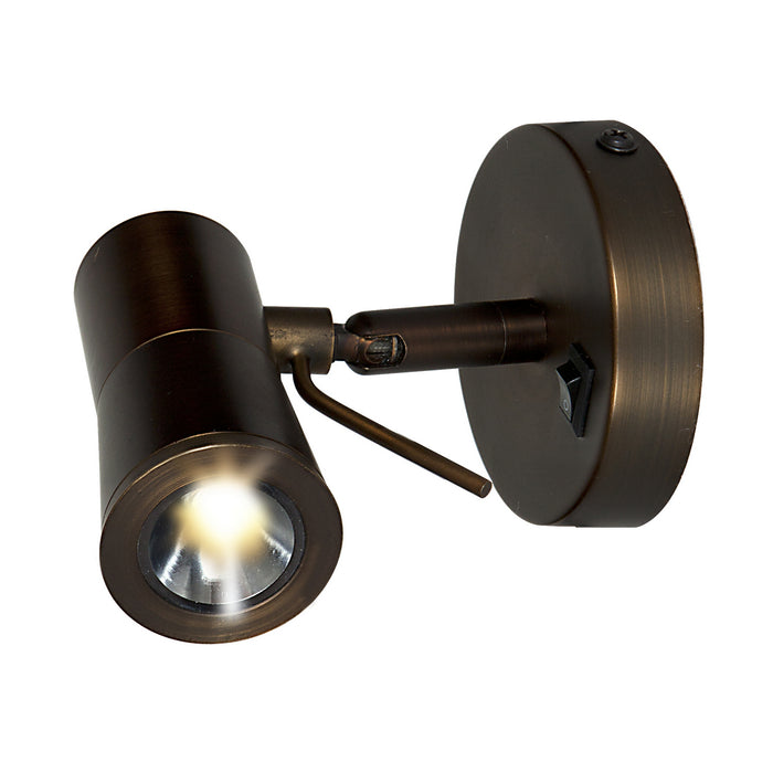 Cyprus 2 LED Plug-In Headboard Lamp in Bronze Finish