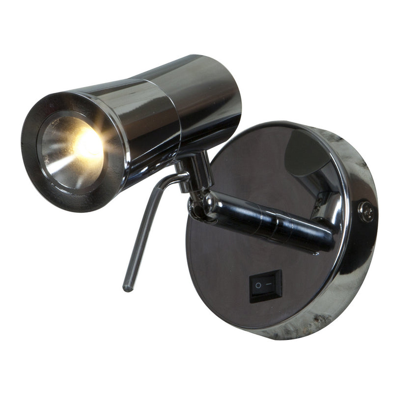Cyprus 2 LED Plug-In Headboard Lamp in Chrome Finish