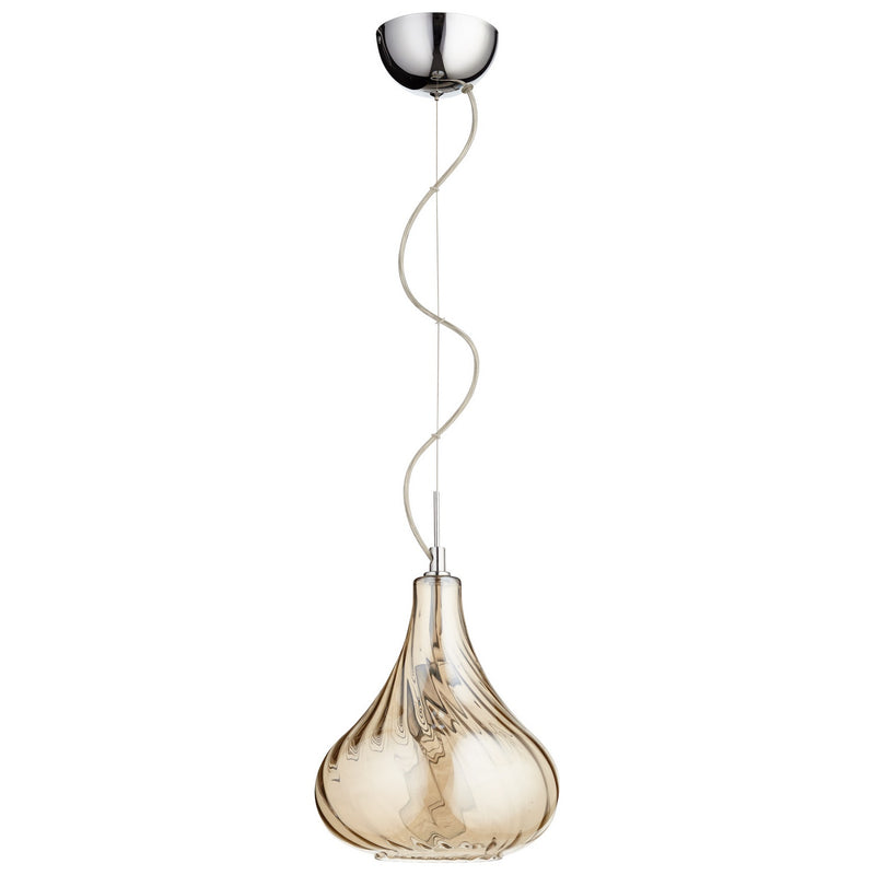 Winding One Light Pendant in Chrome Finish - Lamps Expo