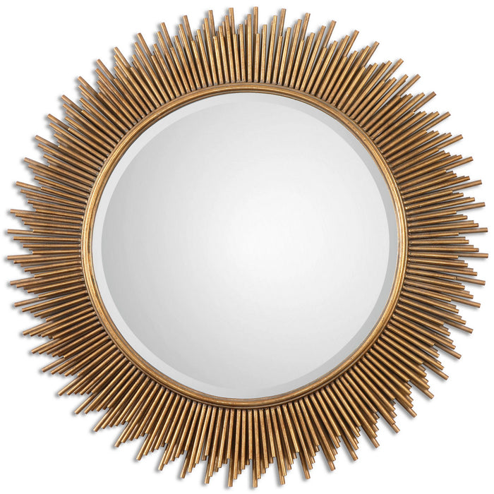 Uttermost's Marlo Round Gold Mirror Designed by Billy Moon