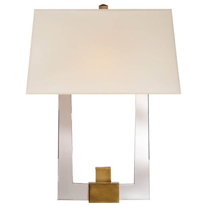 Edwin Two Light Wall Sconce in Crystal with Brass