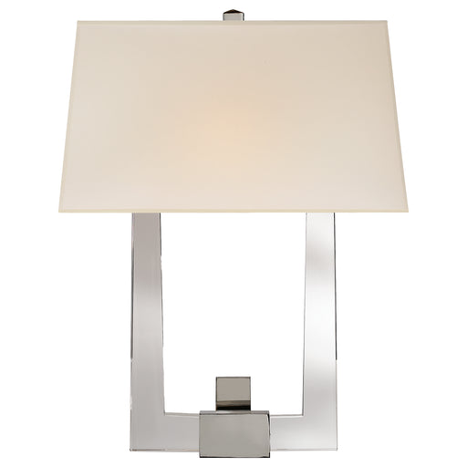 Edwin Two Light Wall Sconce in Crystal with Polished Nickel