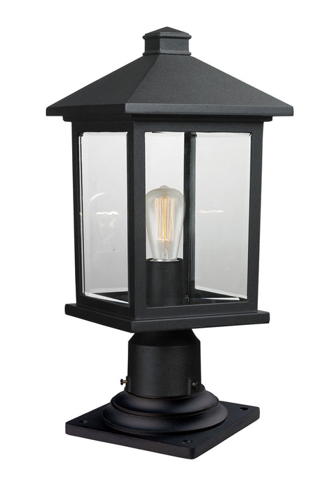 Portland 1 Light Outdoor Pier Mount Light in Black (533PM Mount - incl.)