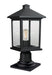 Portland 1 Light Outdoor Pier Mount Light in Black (533PM Mount - incl.)
