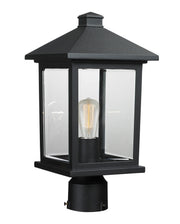 Portland 1 Light Post Mount Light in Black (Rnd. Base - not incl.)