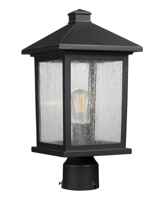 Portland 1 Light Post Mount Light in Oil Rubbed Bronze (Rnd. Base - not incl.)