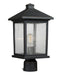 Portland 1 Light Post Mount Light in Oil Rubbed Bronze (Rnd. Base - not incl.)