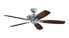 Canfield 60 Inch Canfield XL Patio Fan in Weathered Steel Powder Coat