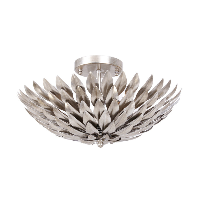 Broche 4 Light Ceiling Mount in Antique Silver - Lamps Expo