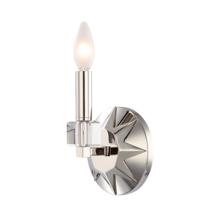Carson 1 Light Wall Mount in Polished Nickel - Lamps Expo