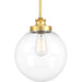 Penn 1-Light Pendant in Natural Brass