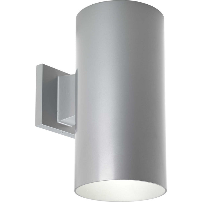 Outdoor LED Wall Cylinder in Metallic Gray