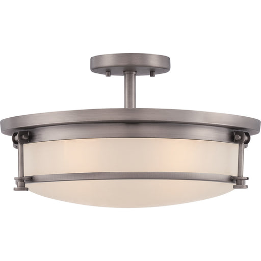 Sailor 4-Light Semi-Flush Mount in Antique Nickel