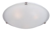 Malaga 4-Light Flush Mount in Satin Nickel with Frosted Glass