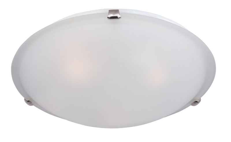 Malaga 4-Light Flush Mount in Satin Nickel with Frosted Glass