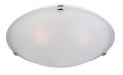 Malaga 4-Light Flush Mount in Satin Nickel with Frosted Glass