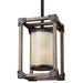Dunning One Light Mini-Pendant in Stardust / Cerused Oak with Creme Parchment�Glass