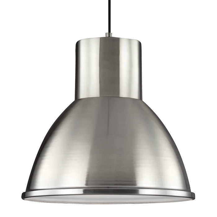 Division Street One Light Pendant in Brushed Nickel