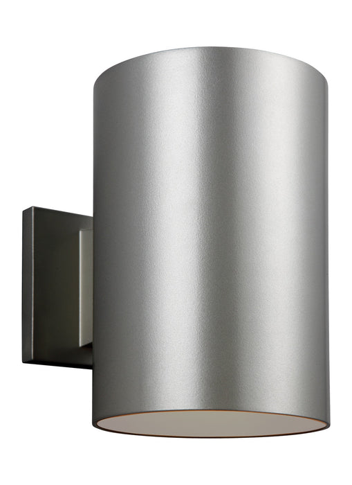 Large One Light Outdoor Wall Lantern in Painted Brushed Nickel