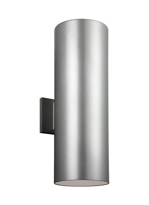 Large Two Light Outdoor Wall Lantern in Painted Brushed Nickel with Tempered Glass�Glass