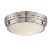 Lucerne 2-Light Flush Mount in Satin Nickel
