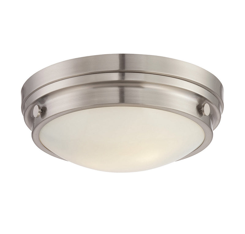 Lucerne 2-Light Flush Mount in Satin Nickel