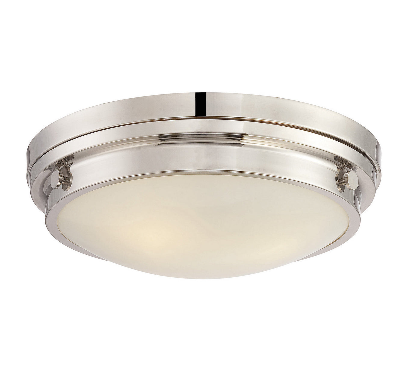 Lucerne 3-Light Flush Mount in Polished Nickel