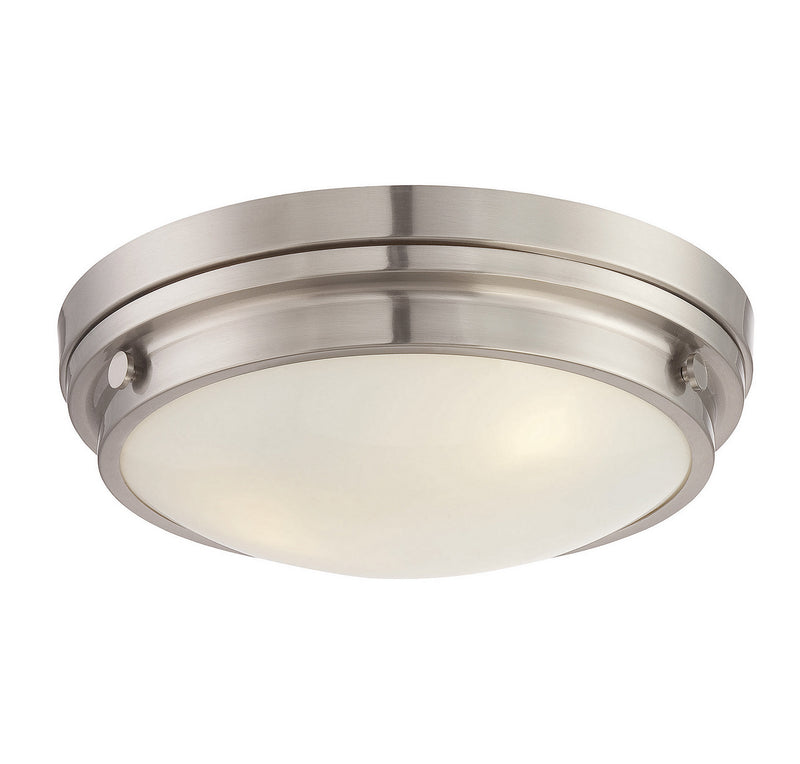 Lucerne 3-Light Flush Mount in Satin Nickel