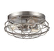 Scout 3-Light Flush Mount in Satin Nickel