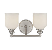 Melrose 2-Light Bath Vanity in Satin Nickel