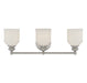 Melrose 3-Light Bath Vanity in Satin Nickel