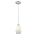 Champagne 1-Light Pendant in Brushed Steel Finish