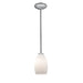 Champagne 1-Light Pendant in Brushed Steel Finish