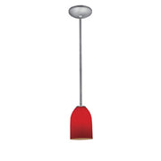 Champagne 1-Light Pendant in Brushed Steel Finish