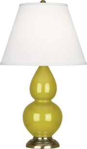 Robert Abbey (CI10X) Small Double Gourd Accent Lamp with Pearl Dupioni Fabric Shade