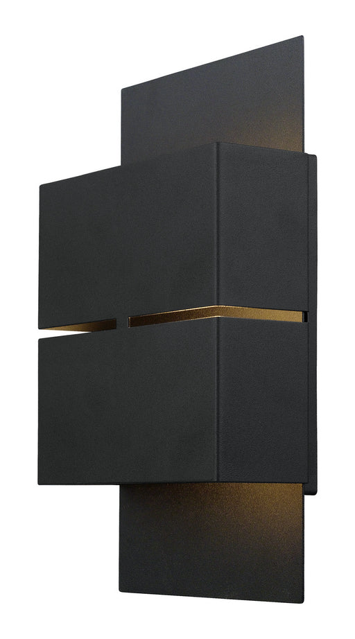 Kibea 2x2.5 LED Outdoor Wall Light With Matte Black Finish