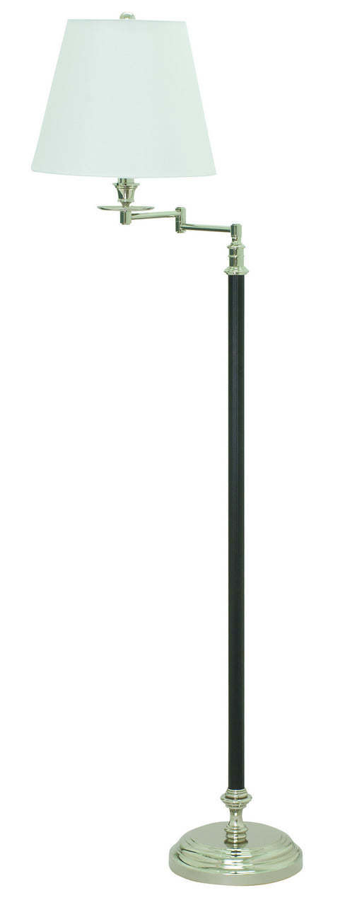 Bennington 61" Black & Polished Nickel Swing Arm Floor Lamp - Lamps Expo