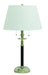 Bennington 27.5 Inch Black and Polished Nickel Table Lamp with White Linen Hardback