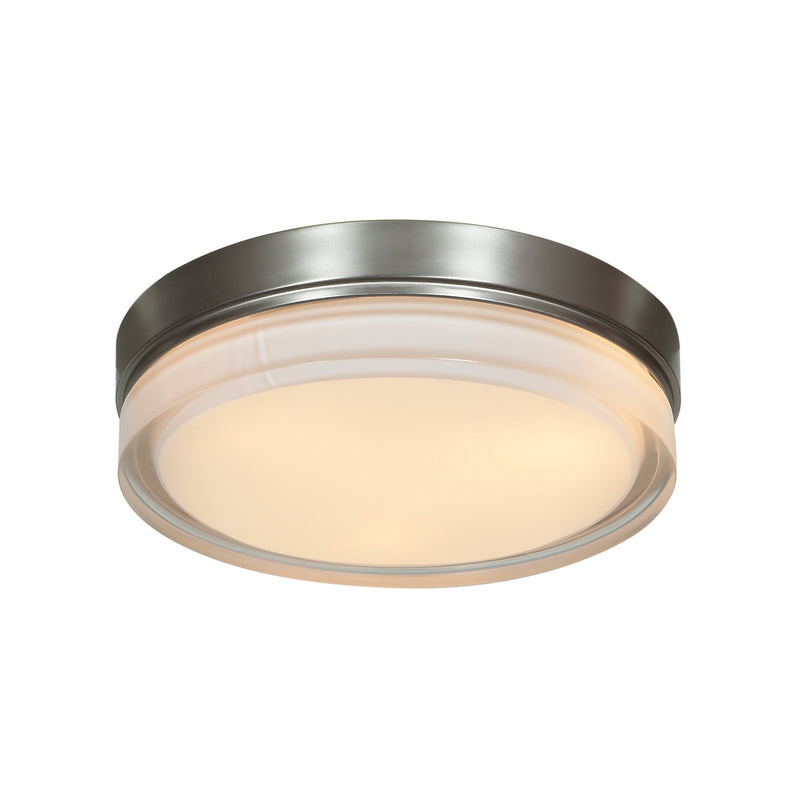 Solid (s) Dimmable LED Flush Mount in Brushed Steel Finish