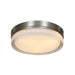 Solid (s) Dimmable LED Flush Mount in Brushed Steel Finish