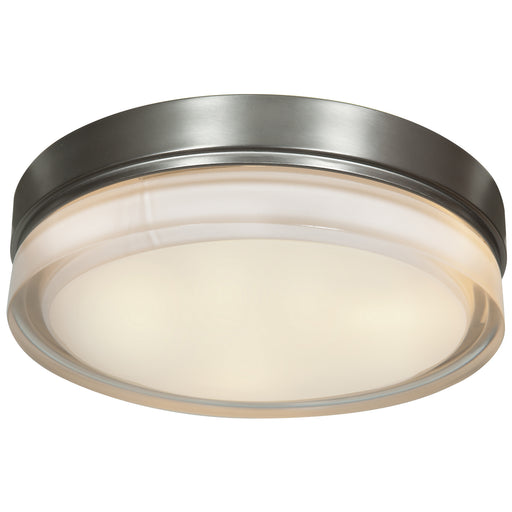 Solid (l) Dimmable LED Flush Mount in Brushed Steel Finish - Lamps Expo