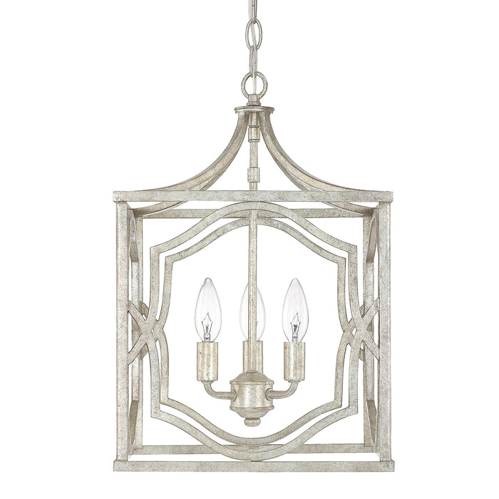 Blakely 3 Light Foyer in Antique Silver - Lamps Expo