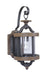 Ashwood 1-Light Wall Lantern in Textured Black/Whiskey Barrel