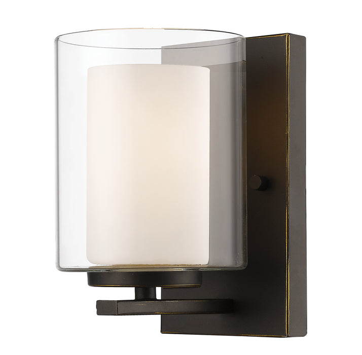 Willow 1 Light Wall Sconce in Olde Bronze