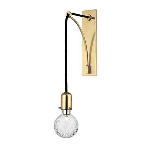 Marlow 1 Light Wall Sconce in Aged Brass - Lamps Expo